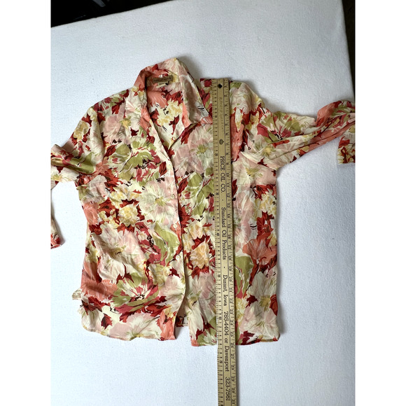 Notations Floral Blouse And Skirt Set Women’s Size XL Sheer Beach Wedding Easter - Picture 7 of 15